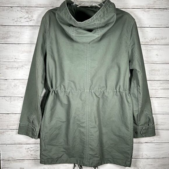 Abercrombie & Fitch Anorak Utility Cotton Canvas Hooded Pull Waist Jacket Small - Picture 2 of 7